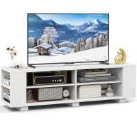 Tangkula Wood Tv Stand For Tvs Up To 65 Inch Flat Screen Modern Entertainment Center With 8 Open Shelves Universal Tv Storage