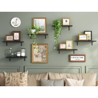 Fixwal Black Wall Floating Shelves For Bedroom Shelves For Room Wall Set Of 6 Wall Mounted Shelf For Bathroom Kitchen And Liv