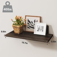 Fixwal Wall Floating Shelves For Room Decor 4 Sets Floating Shelves For Wall Storage Wood Wall Mounted Shelf For Bedroom Decor