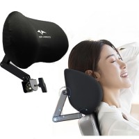 Leaqu Office Chair Headrest Attachment Universal, Chair Head Support Cushion, Elastic Head Pillow Adjustable Height And Angle, Upholstered Headrest For Ergonomic Office Chair(Plush)