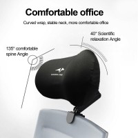 Leaqu Office Chair Headrest Attachment Universal, Chair Head Support Cushion, Elastic Head Pillow Adjustable Height And Angle, Upholstered Headrest For Ergonomic Office Chair(Plush)