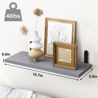 Fixwal Wood Floating Shelves For Wall Decor Wall Shelves Set Of 6 Wall Mounted Floating Shelf For Bedroom Decor Bathroom Stor