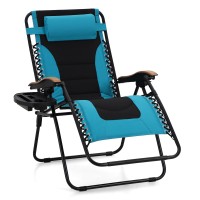 Maison Arts Oversize Xl Padded Zero Gravity Lawn Chair Anti Gravity Lounge Chair Adjustable Recliner Wpillow Cup Holder Outdo