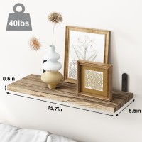 Fixwal Wood Floating Shelves For Wall Decor Wall Shelves Set Of 6 Wall Mounted Floating Shelf For Bedroom Decor Bathroom Stor