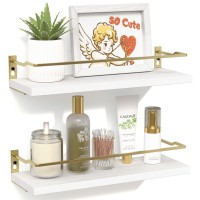 Richer House Bathroom Shelves Small Floating Wall Shelf For Bathroom Decor Wall Mounted Wood Shelves Bathroom Wall Organizer