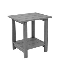 Juserox Outdoor Side Table Weather Resistant Double Small Adirondack Side Table Outdoor Indoor End Table For Adirondack Chair