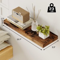 Fixwal 158In Floating Shelves Set Of 6 Wood Shelves Farmhouse Shelf Wall Decor For Bathroom Bedroom Living And Kitchen Room