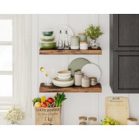 Fixwal 158In Floating Shelves Set Of 6 Wood Shelves Farmhouse Shelf Wall Decor For Bathroom Bedroom Living And Kitchen Room