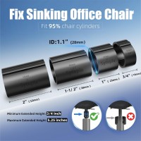 Sytopia Fix Sinking Office Chair 4 Pieces Chair Clamps For Chair Height Extenders No Chair Cylinder Or Tools Required Up To 5