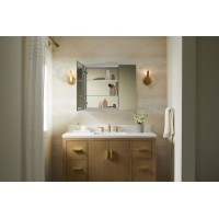 Kohler Embark Medicine Cabinet Deep Rectangular Storage With Adjustable Shelves And Mirrored Doors 30 X 26