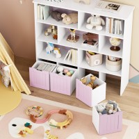 Finetones Toy Storage Organizer Large Toy Organizers And Storage With 4 Movable Drawers And 7 Storage Cubbies Toy Chest Shelf