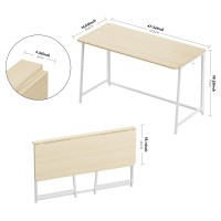 Wohomo Folding Desk Small Foldable Desk 472 For Small Spaces Space Saving Computer Table Writing Workstation For Home Offic