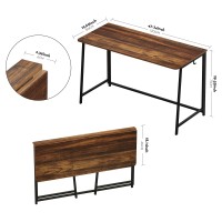 Wohomo Folding Desk 472 Foldable Computer Desk For Bedroom Space Saving Computer Table Writing Workstation For Home Office