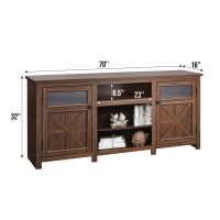 Jxqtlingmu Farmhouse Tv Stand For 75 Inch Tv Entertainment Center With Storage Modern Tv Cabinet With Barn Doors 66 Rustic