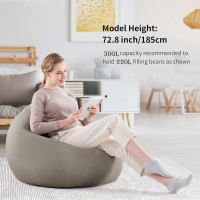 Nobildonna Bean Bag Chair Cover No Filler For Kids And Adults Extra Large 300L Bean Bag Stuffed Animal Storage Washable Soft