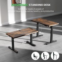 Siago Electric Standing Desk Adjustable 48 X 24 Inch Sit Stand Up Desk With Cable Management 3 Memory Preset Adjustable Heig