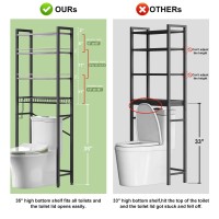 Kalrin Overthetoilet Storage Rack 4Tier Bathroom Organizer Shelf Over Toilet With Adjustable Shelf And Basket Freestanding