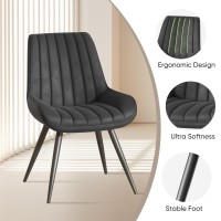 Nalupatio Modern Dining Chairs Set Of 6 Comfy Dining Room Chairs With Thick Cushions Upholstered Fabric Kitchen Side Chairs Wi