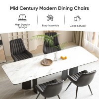 Nalupatio Modern Dining Chairs Set Of 6 Comfy Dining Room Chairs With Thick Cushions Upholstered Fabric Kitchen Side Chairs Wi