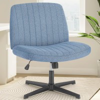 Olixis Criss Cross Chair Cross Legged Office Chair Wide Armless Desk Chair No Wheels Adjustable Swivel Comfy Home Office Vanit