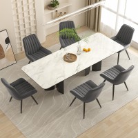 Nalupatio Modern Dining Chairs Set Of 6 Comfy Dining Room Chairs With Thick Cushions Upholstered Fabric Kitchen Side Chairs Wi