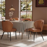 Vasagle Ekho Collection Dining Chairs Set Of 4 Upholstered Kitchen Chairs Comfortable Seat Synthetic Leather With Stitching