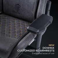 Dowinx Gaming Chair Ergonomic Racing Style Recliner With Massage Lumbar Support 4D Armrests Gamer Chair For Computer Pu Leather