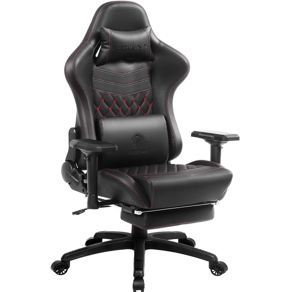 Dowinx Gaming Chair Ergonomic Racing Style Recliner With Massage Lumbar Support 4D Armrests Gamer Chair For Computer Pu Leather