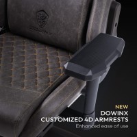 Dowinx Gaming Chair Ergonomic Racing Style Recliner With Massage Lumbar Support 4D Armrests Gamer Chair For Computer Pu Leather