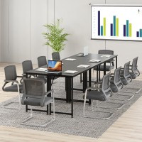 Tangkula Set Of 6 Conference Tables, Rectangular Meeting Room Table With Adjustable Foot Pads, Seminar Table For School Or College, Boardroom Desk, Study Writing Desk, Home Office Desk