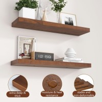 30 Inch Floating Shelves Rustic Wood Floating Shelves For Wall Set Of 2 30 Long Wooden Wall Shelves For Living Room Bedroom