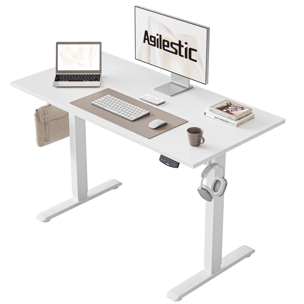 Agilestic Electric Standing Desk 40 X 24 Inches Height Adjustable Desk Sit Stand Up Desk For Work Office Home Ergonomic Risin