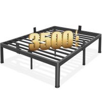 Fuiobyvv Queen Bed Frame With Round Corner Edge Legs 18 Inch High 3500 Lbs Heavy Duty Metal Platform Bed Frame Queen Size No Box