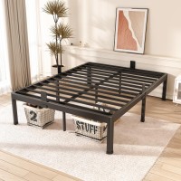 Fuiobyvv Queen Bed Frame With Round Corner Edge Legs 18 Inch High 3500 Lbs Heavy Duty Metal Platform Bed Frame Queen Size No Box