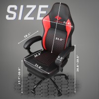 Lemberi Big And Tall Gaming Chair 400Lb Weight Capacity Gamer Chairs For Adults Video Game Chair Wth Footrest Racing Style Compu