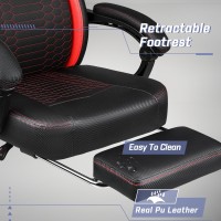 Lemberi Big And Tall Gaming Chair 400Lb Weight Capacity Gamer Chairs For Adults Video Game Chair Wth Footrest Racing Style Compu