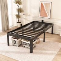 Fuiobyvv Twin Xl Bed Frames With Round Corner Edge Legs 18 Inch High 3500 Lbs Heavy Duty Metal Platform Bed Frame Twin Size No B