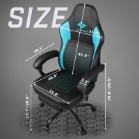 Lemberi Big And Tall Gaming Chair 400Lb Weight Capacity Gamer Chairs For Adults Video Game Chair Wth Footrest Racing Style Compu