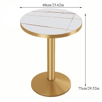 ZHUIYI Round Coffee Table, INS Negotiation Table, for Leisure Display Bar, Reception Desk, Coffee Shop, Milk Tea Shop Dining Table (F60x75cm) (Color : A)