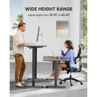 Ergear Small Height Adjustable Electric Standing Desk 40 X 24 Inches Sit Stand Up Desk Memory Computer Home Office Desk With S