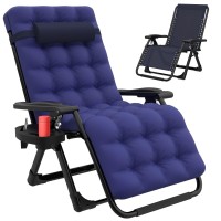 Slendor Zero Gravity Chair Reclining Lounge Chair Recliners Wupgraded Lock And Removable Cushion Folding Reclining Patio Chai