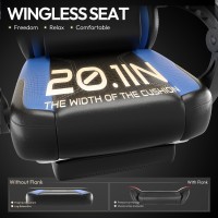 Dowinx Gaming Chair With Pocket Spring Cushion Ergonomic Game Chair With Massage Lumbar Support And Footrest For Adults High B