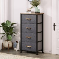 Dwvo 4 Drawers Dresser Small Dresser For Bedroom Fabric Storage Tower Chest Of Drawers Organizer Unit For Closets Living Ro