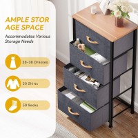 Dwvo 4 Drawers Dresser Small Dresser For Bedroom Fabric Storage Tower Chest Of Drawers Organizer Unit For Closets Living Ro