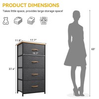 Dwvo 4 Drawers Dresser Small Dresser For Bedroom Fabric Storage Tower Chest Of Drawers Organizer Unit For Closets Living Ro