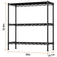 Regiller 3Shelf Adjustable Heavy Duty Storage Shelves 30 Lx141 Wx358 H Metal Organizer Wire Rack For Laundry Bathroom Kitch