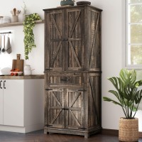 Dwvo 72 Tall Kitchen Pantry Cabinet Farmhouse Storage Cabinet With Drawer And Adjustable Shelves Kitchen Cabinet Versatile S