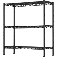 Regiller 3Shelf Adjustable Heavy Duty Storage Shelves 354 Lx177 Wx358 H Metal Organizer Wire Rack For Laundry Bathroom