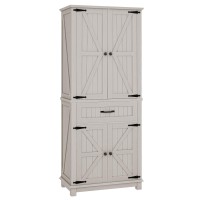 Dwvo 72 Tall Farmhouse Pantry Cabinet Kitchen Storage Cabinet With Drawer And 2 Barn Doors Kitchen Cabinet Versatile Storage