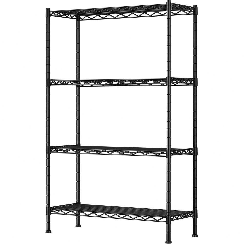 Regiller 4Shelf Adjustable Heavy Duty Storage Shelves 354 Lx177 Wx539 H Metal Organizer Wire Rack For Laundry Bathroom